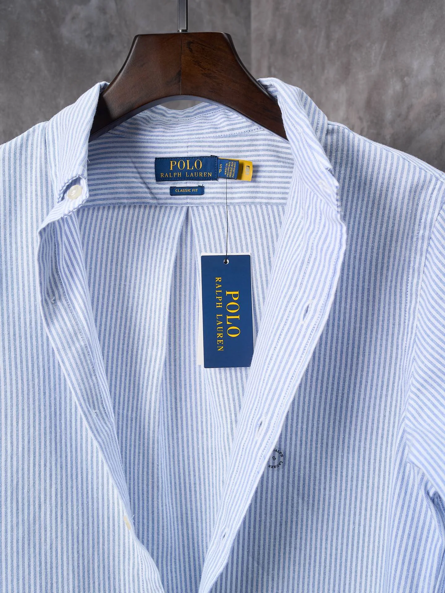 P340 Actual hanging auction】Ralph Lauren/Ralph Lauren couples must-have vertical striped pony embroidered cotton long-sleeved shirt [Ready stock] XS S M L XL